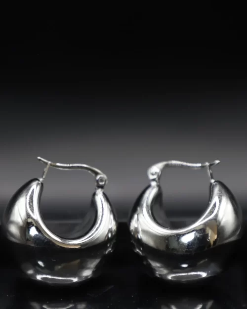 Croissant Hoops Silver