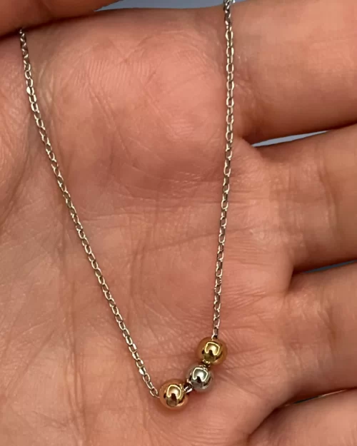 3-circulos-con-cadena-plateada-RenataBento-CHido-Perro-collar-Bueno